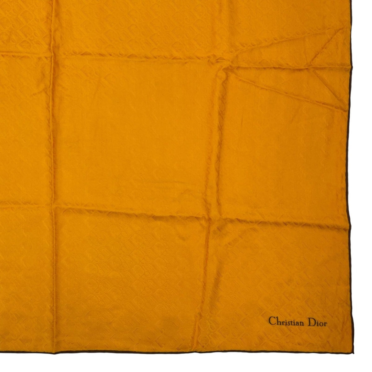 Dior Christian Scarf Silk Logo Trotter Pattern All Over Yellow — view 5