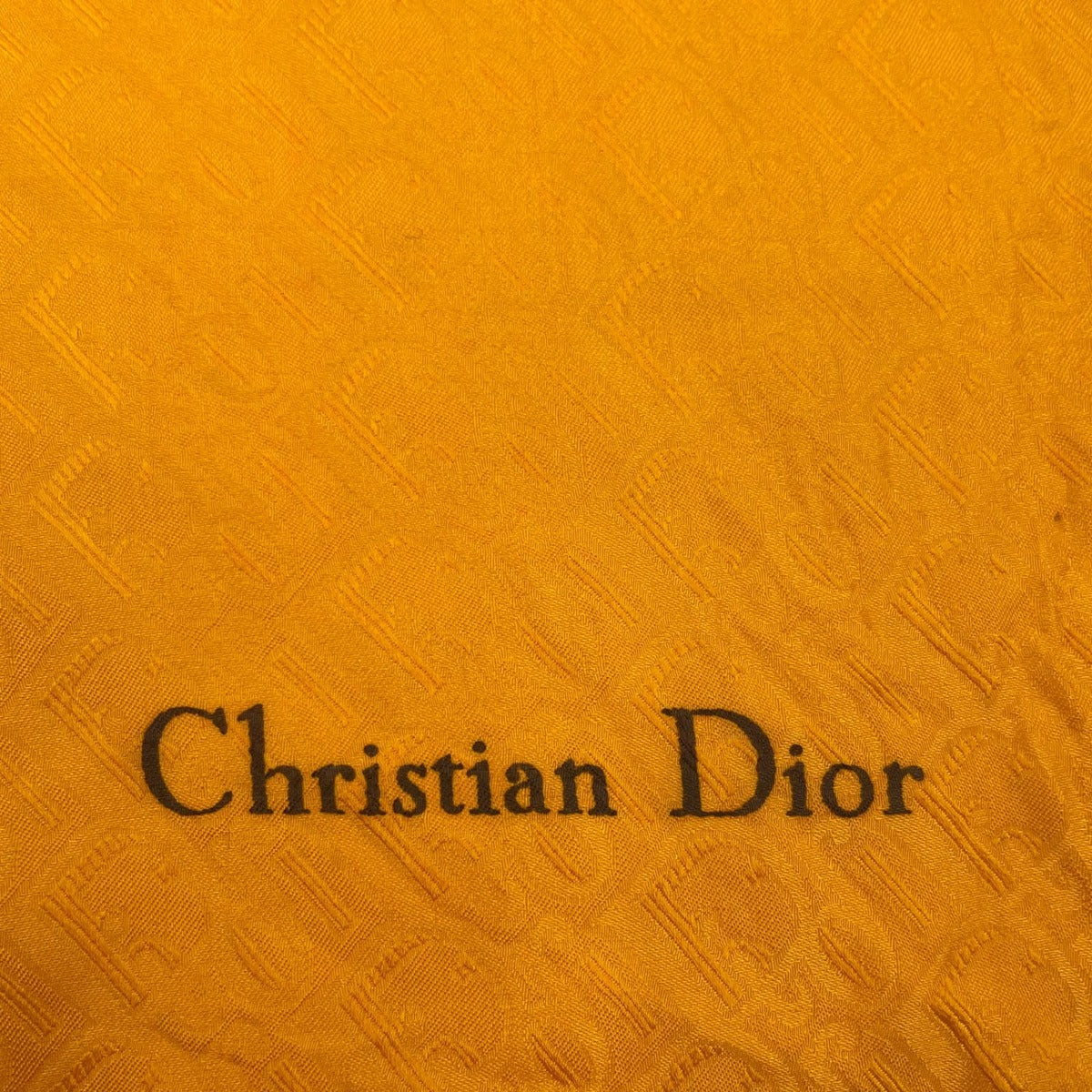 Dior Christian Scarf Silk Logo Trotter Pattern All Over Yellow — view 6