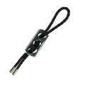 Hermes Key Holder Charm Black Silver Leather AG 925 Braided