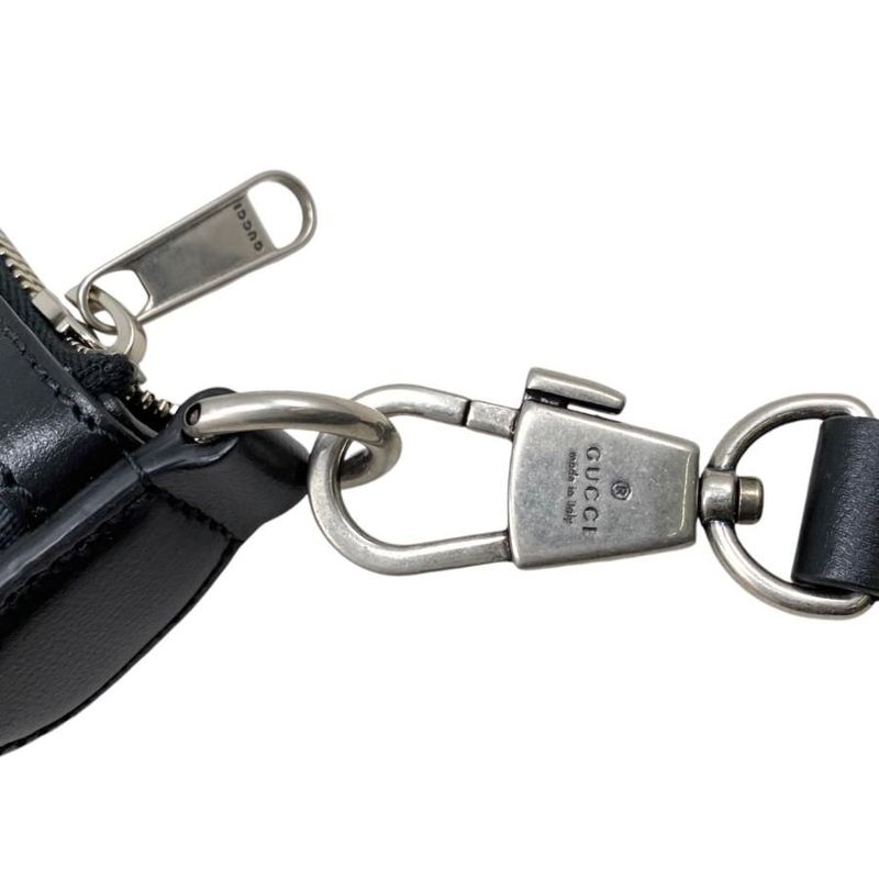 Gucci Clutch Bag with Interlocking G Messenger GG Supreme Black — view 7