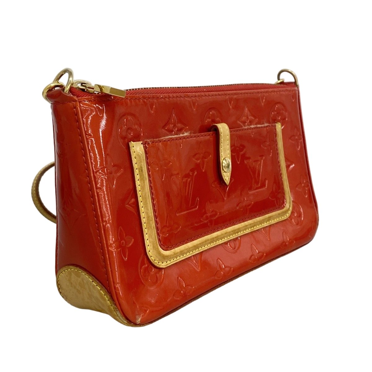 Louis Vuitton Shoulder Bag Vernis Mallory Square Rouge — view 2
