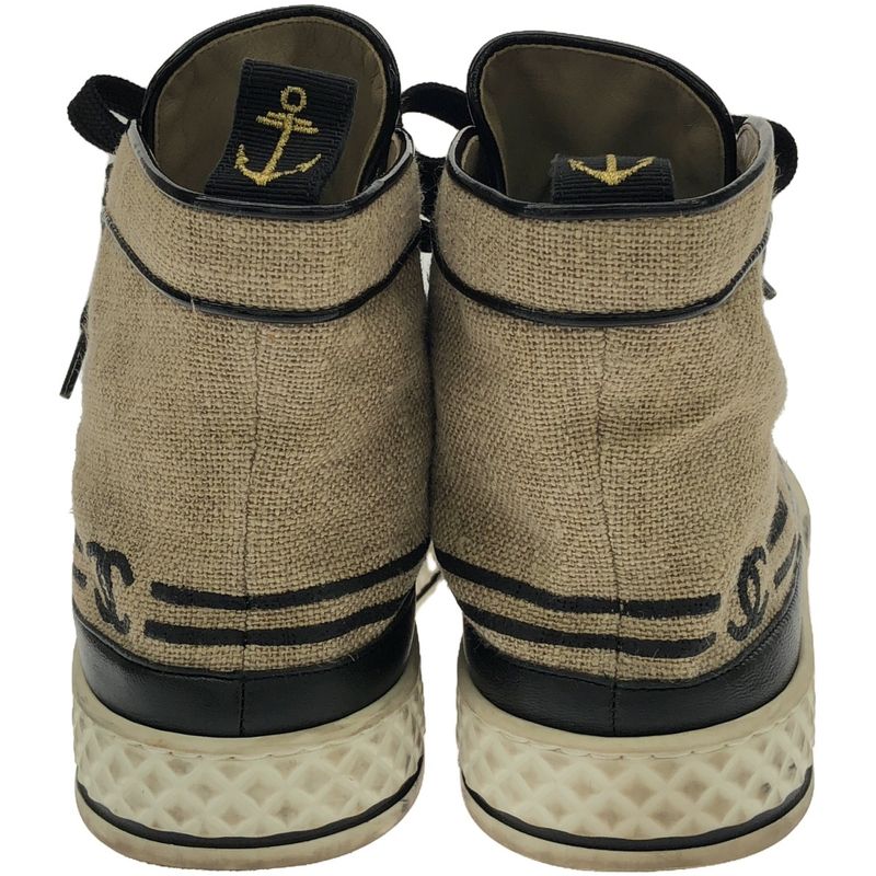 Chanel Leather Canvas Combination Sneakers Beige 37 1 2 — view 3