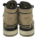 Chanel Leather Canvas Combination Sneakers Beige 37 1 2 — view 3