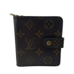 Louis Vuitton Wallet Compact Zip Brown Size — view 2