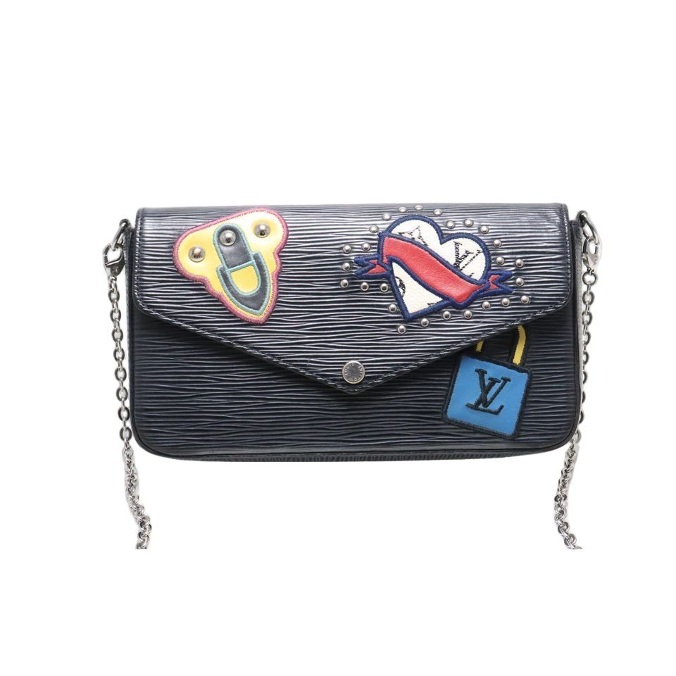 Louis Vuitton Epi Pochette Felicie LV Streets Leather Chain Wallet Shoulder