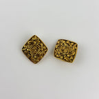 Chanel CC Logo Earrings Gold Vintage — view 2