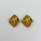 Chanel CC Logo Earrings Gold Vintage — view 3