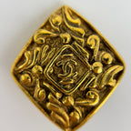 Chanel CC Logo Earrings Gold Vintage — view 4