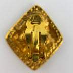Chanel CC Logo Earrings Gold Vintage — view 7