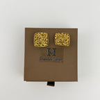 Chanel CC Logo Earrings Gold Vintage