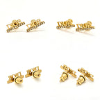 Dior Dioevolution Earrings Logo Signature Crystal Gold Tone — view 2