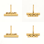 Dior Dioevolution Earrings Logo Signature Crystal Gold Tone — view 5