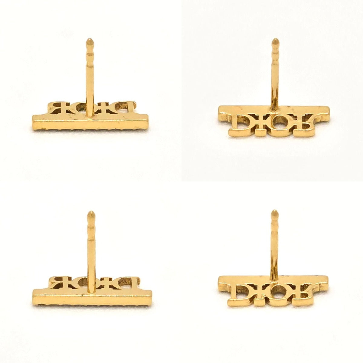 Dior Dioevolution Earrings Logo Signature Crystal Gold Tone — view 5