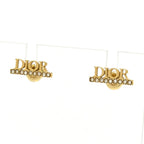 Dior Dioevolution Earrings Logo Signature Crystal Gold Tone — view 8
