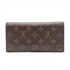 Louis Vuitton Monogram Portefeuille Emilie Zipper Long Wallet Brown — view 7