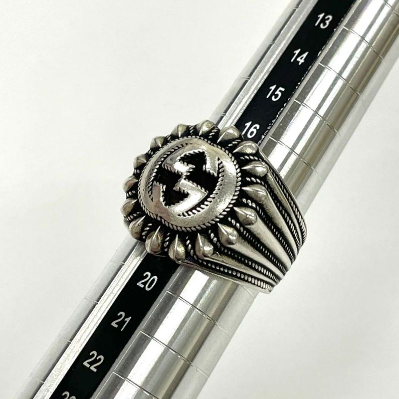 Gucci Interlocking G Silver Ring 18 — view 6