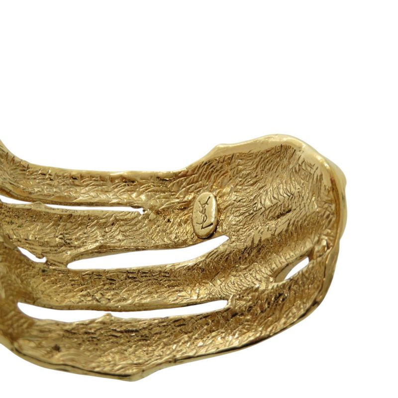 Yves Saint Laurent Vintage Metal Gold Bangle Bracelet Accessory 0815 — view 4