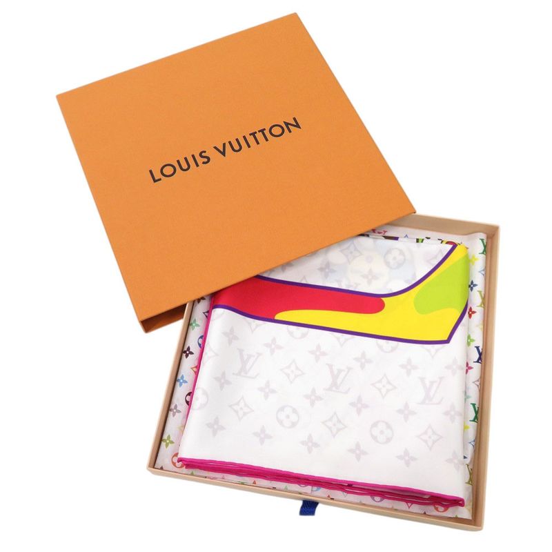 Louis Vuitton TM Carre 90 Super Flat Silk Multicolor Scarf — view 2