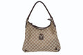 Gucci Bag Handbag GG Canvas Leather Beige Brown Gold