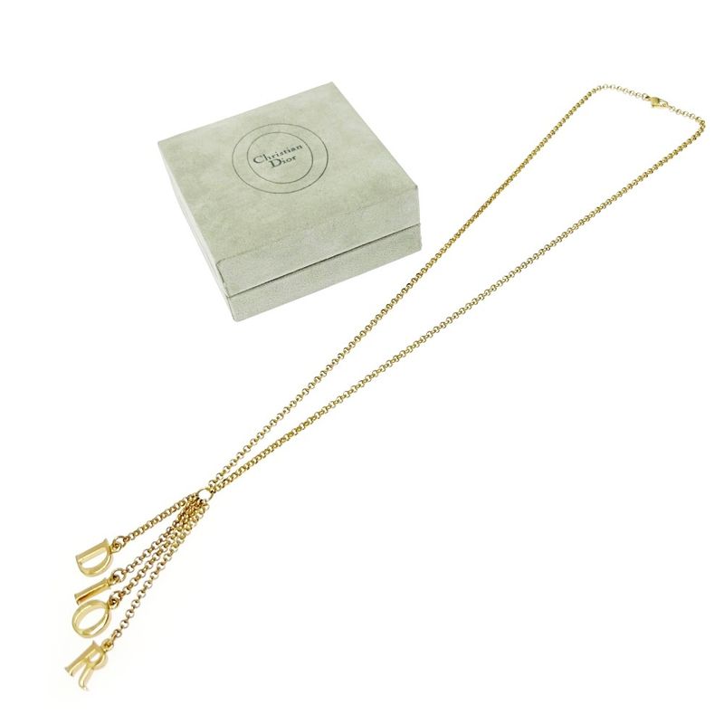Christian Dior GP Logo Necklace Gold — view 8