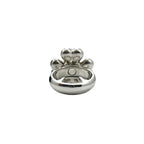 Chanel Aba913 No032 Metal & Strass Silver Gold Crystal Clover — view 6