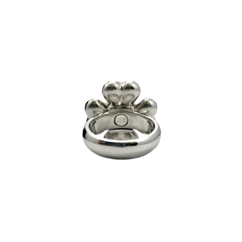 Chanel Aba913 No032 Metal & Strass Silver Gold Crystal Clover — view 6