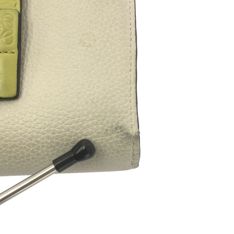 Loewe SGC Compact ZIP Wallet Anagram Logo Leather Purse Off — view 7