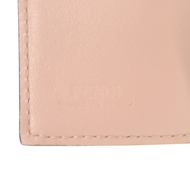 Fendi Roma Micro 8 M0395 Leather Pink Trifold Wallet 0377 — view 7