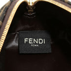 Fendi Pouch Brown FF Jacquard Fabric — view 8