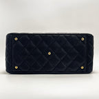 Chanel Quilted As3634 Black Chain Tote Bag Caviar Leather Gold Hardware — view 2