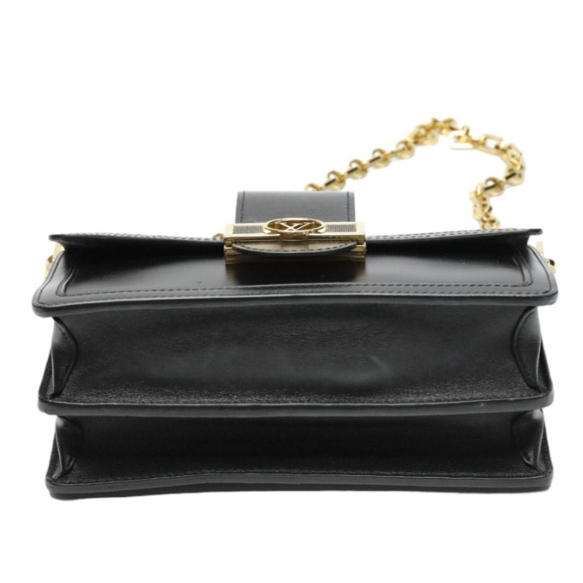 Louis Vuitton Lock Dauphine MM Chain Shoulder Bag Noir — view 6