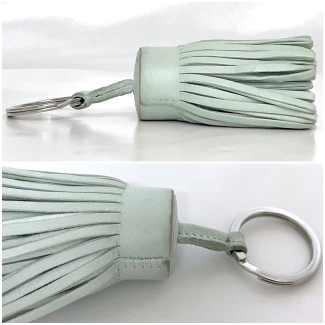 Hermes Key Ring Carmen Light Green Leather — view 3