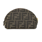Fendi Pouch Brown FF Jacquard Fabric — view 3