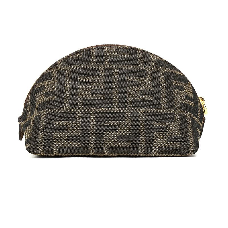 Fendi Pouch Brown FF Jacquard Fabric — view 3