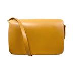 Saint Laurent Shoulder Bag Mayon Satchel Leather Orange Gold Hardware — view 2