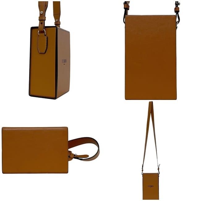 Fendi Shoulder Bag Box Brown 7 Va519 — view 2