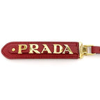 Prada Logo Key Ring Red Saffiano 1 Pp067 Leather — view 4