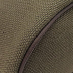 Hermes Pouch Dog Treat Cotton Canvas Leather Khaki and Foo Silver — view 4