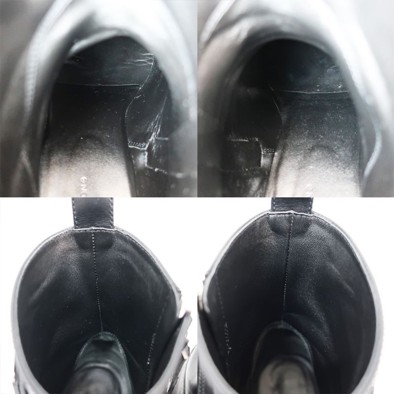 Louis Vuitton Boots Waist Side Line Black Short Leather — view 6