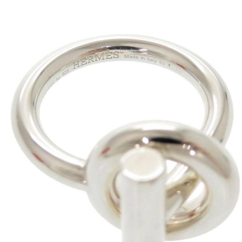 Hermes Echape Size 53 Silver 925 Ring 0341 — view 7