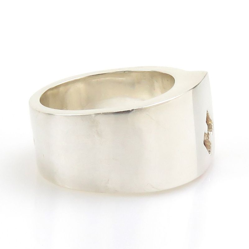 Hermes Charniere Rouge Silver Ring — view 4