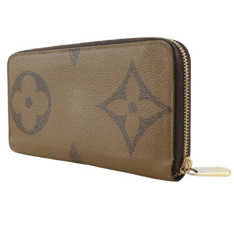 Louis Vuitton Zippy Wallet Monogram Giant Reverse Canvas Brown — view 2