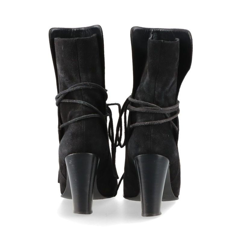 Hermes Suede Boots 36 Semelle Cuir Black — view 6