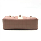 Chanel CC Logo Lambskin Diana Girl Chain Shoulder Bag Pink Beige — view 4