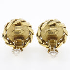 Chanel Coco Mark Earrings Chain Vintage Gold Plated and Rhinestone 23 27.7 — view 5
