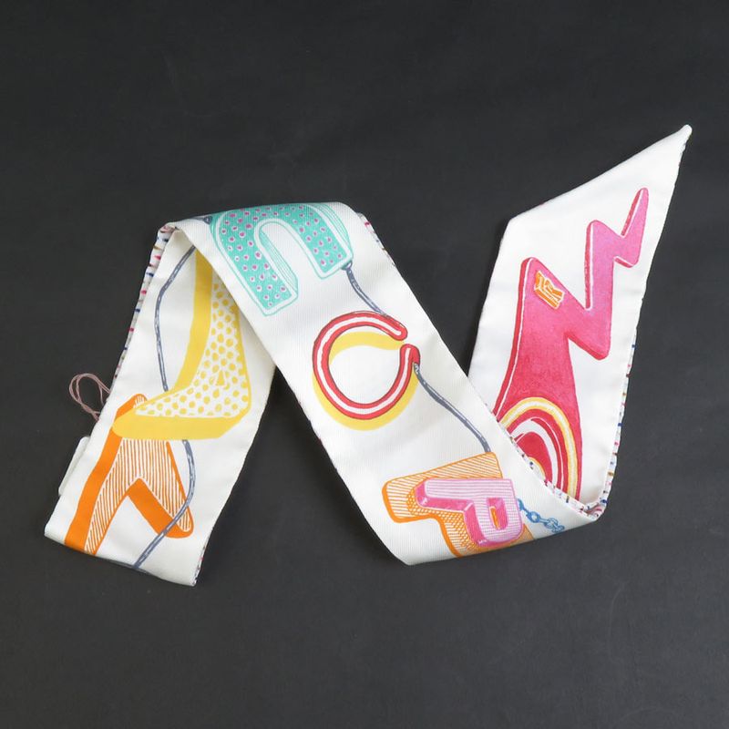 Hermes White Scarf — view 3