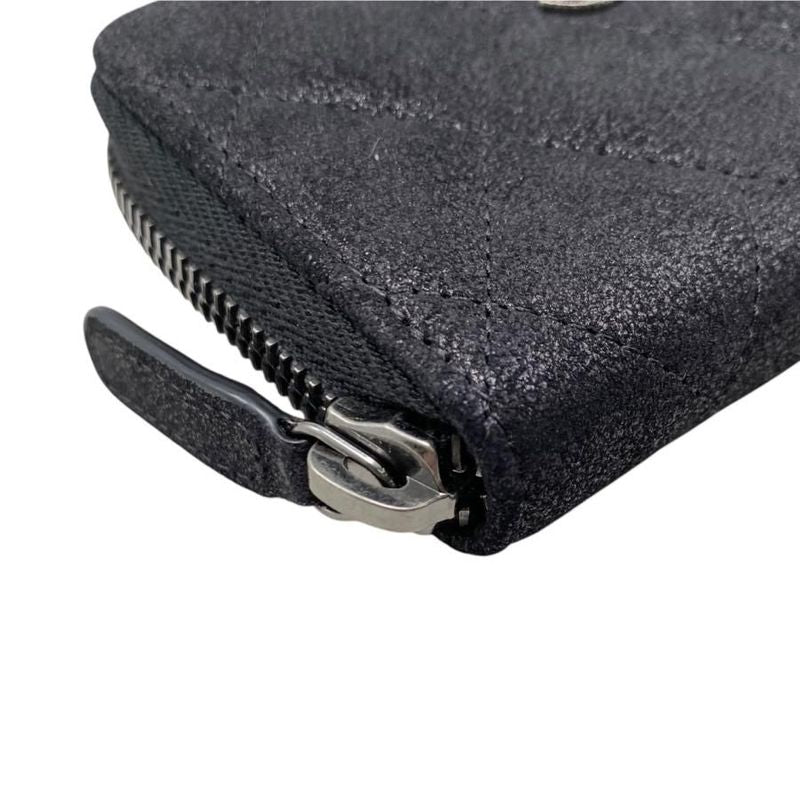 Chanel Card Case Coin Chain Me Purse Quilted Goatskin Coco Mark — view 4