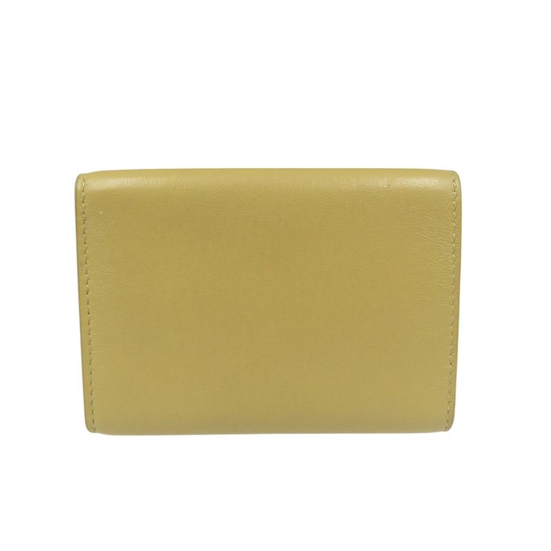 Bottega Veneta Triangle Tiny Wallet Calfskin Gold Hardware Silver — view 2