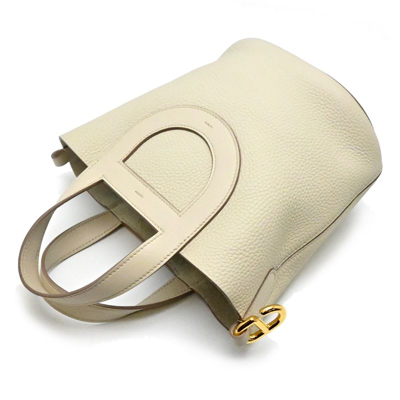 Hermes Bolide Beige Leather Handbag — view 4