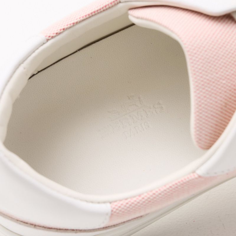Hermes Day Sneakers Size 36 Kelly Hardware Leather Canvas — view 7